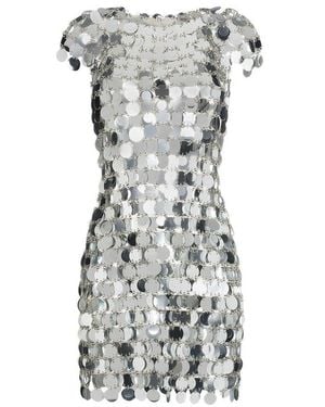 Rabanne Sequinned Mini Dress - Grey