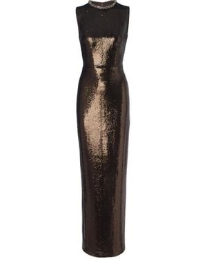 Roland Mouret Sequin-Embellished Gown - Black