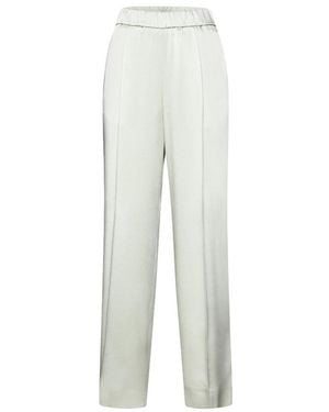 Jil Sander Elastic Waist Wide-Leg Trousers - White