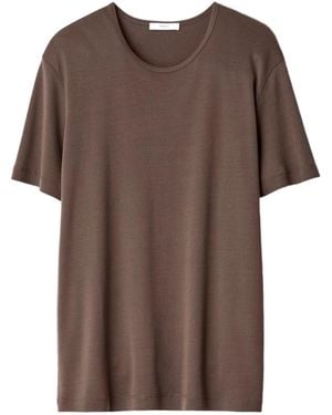 Lemaire Scoop-Neck Jersey T-Shirt - Brown