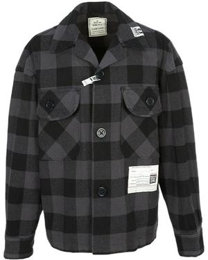 Maison Mihara Yasuhiro Check Pocket Shirt - Black