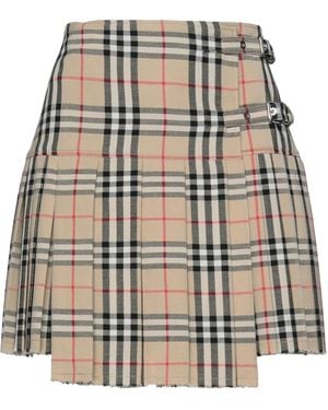 Burberry Mini Skirt - Natural