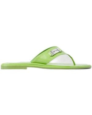 BY FAR Logo Sandals - Green