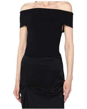 Anine Bing Off-Shoulder Top - Black