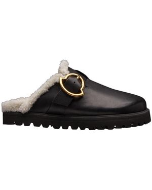Moncler Buckle-Detailed Mules - Black