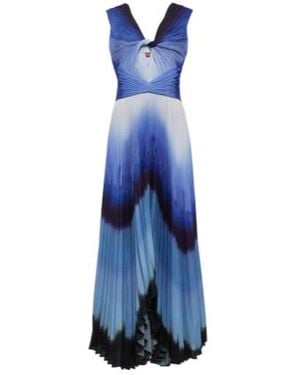 Altuzarra Printed Pleated Maxi Dress - Blue