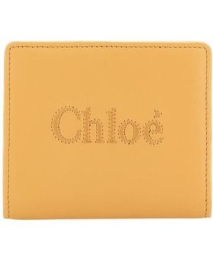 Chloé Chlo Sense Compact Bi-Fold Wallet - Natural