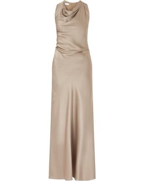Brunello Cucinelli Silk Maxi Dress - Natural