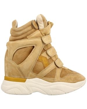 Isabel Marant Balskee Suede Leather Trainers - Natural
