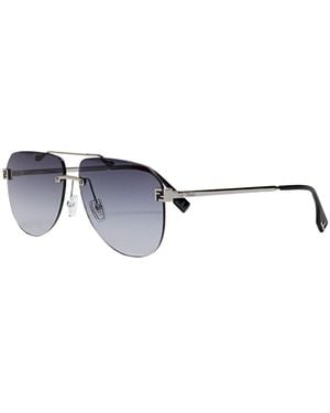 Fendi Sky Rimless Aviator-Style Sunglasses - Blue