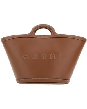 Marni Tropicalia Small Top Handle Bag - Brown