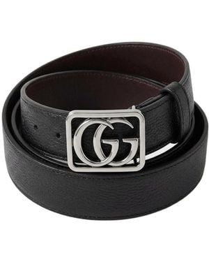 Gucci Gg Marmont Reversible Belt - Black