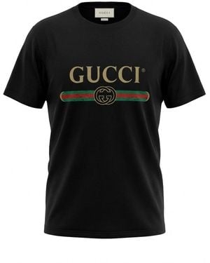 Gucci Oversize Washed T-Shirt With Logo - Black