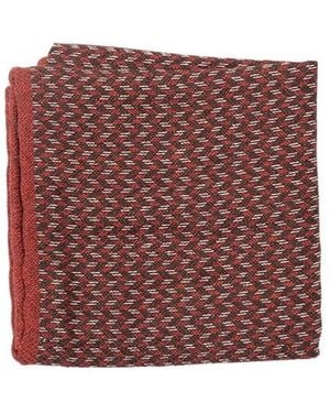 Brunello Cucinelli Geometric Pattern Pocket Square - Red