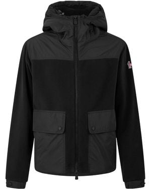 Moncler Patchwork Hooded Jacket - Black