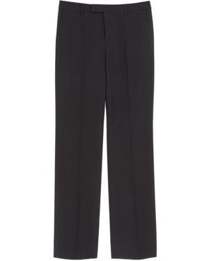 Valentino Pleated Straight Leg Trousers - Black