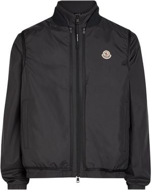 Moncler Stand-Collar Windbreaker Jacket - Black
