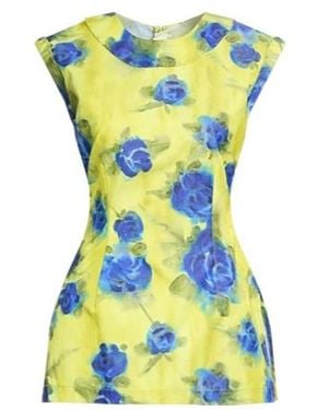 Marni Satin Sleeveless Top - Yellow