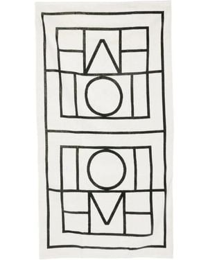 TOTEME Totême Monogram Jacquard Beach Towel - White
