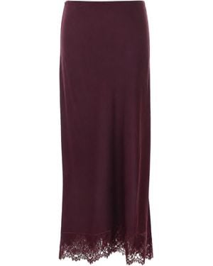 RIXO London Lace-Trimmed Skirt - Purple