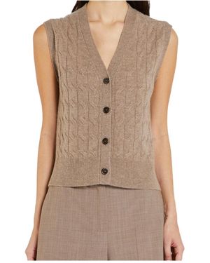 Marella V-Neck Jumper - Brown