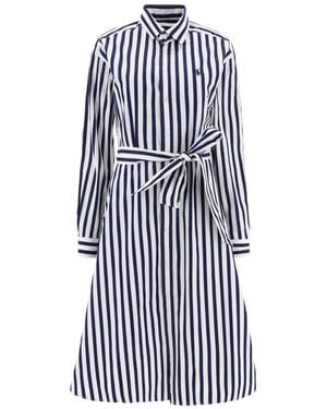 Polo Ralph Lauren Pony Striped Belted Dress - Blue