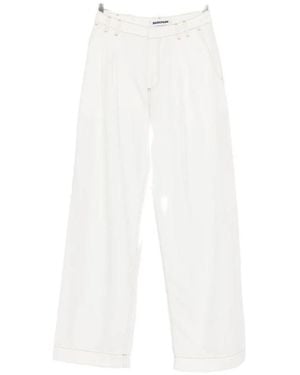 DARKPARK Contrast Stitch Trousers - White