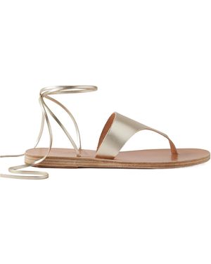 Ancient Greek Sandals Nychta Flat Sandals - Metallic