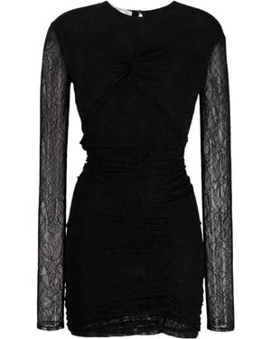 Philosophy Di Lorenzo Serafini Chantilly-Lace Ruched Minidress - Black