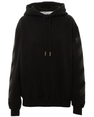 Off-White c/o Virgil Abloh Logo Drawstrings Hoodie - Black