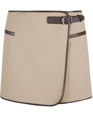 Jonathan Simkhai Contrasting Colour Half-Length Skirt - Natural