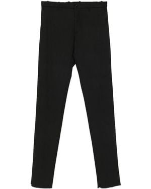 Incotex Frayed-Hem Pants - Black