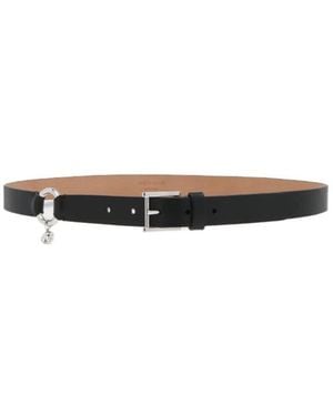 McQueen Skull Ring Belt - White