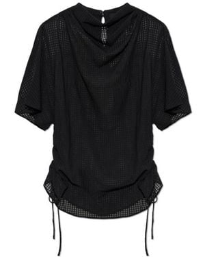 AllSaints Short-Sleeved High-Neck Top - Black