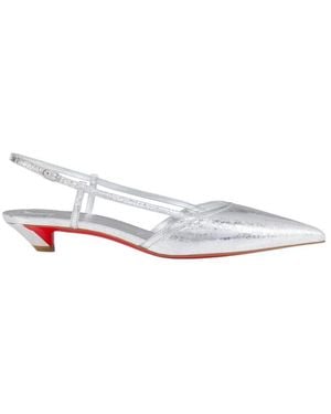 Christian Louboutin Miss Z Slingina Pointed Toe Court Shoes - White