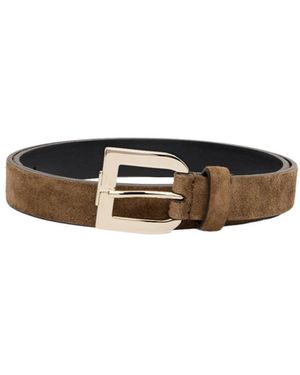 Tom Ford Suede Calf Belt - White