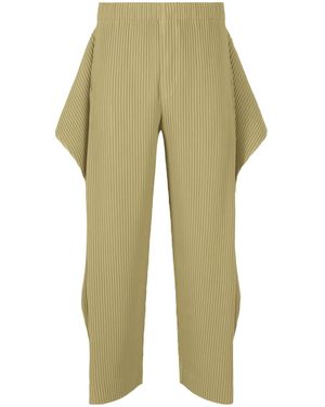 Homme Plissé Issey Miyake Pleated Layered Trousers - Green