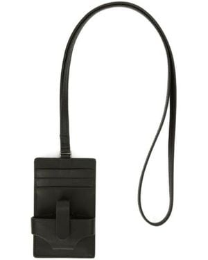 Palm Angels Logo-Debossed Leather Cardholder - Black