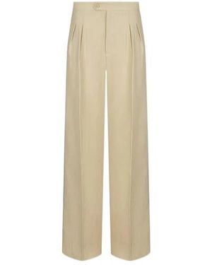 Twinset Straight-Leg Twill Trousers - Natural