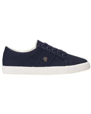 Ralph Lauren Janson Leather Court Trainers - Blue
