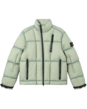 Stone Island Seam Faded Light Down Jacket - Green