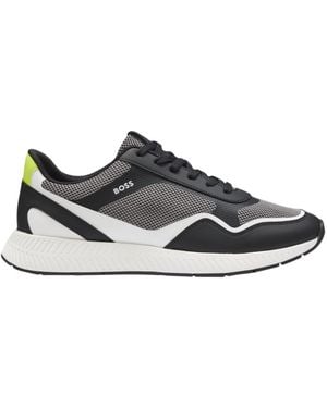 BOSS Lace-Up Trainers - Black