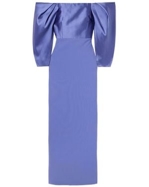 Solace London Casual Straight-Fit Gown - Blue