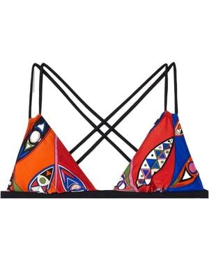 PUCCI Printed Triangle Bikini Top - Red