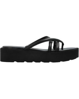 Gianvito Rossi Platform Strappy Slides - Black