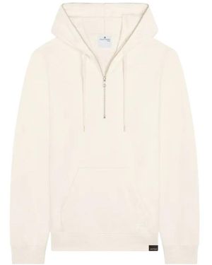 Courreges Zipped Fleece Hoodie - Natural