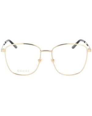 Gucci Eyewear Square Frame Glasses - Natural