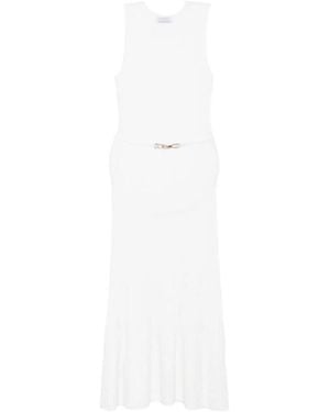 Gabriela Hearst Meier Belted Knitted Dress - White