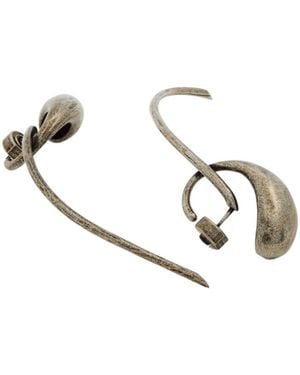 KHAITE Whirlwind Water Drop Earrings - White