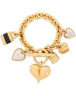 Chloé Chloé Paddington Heart Charm Bracelet - Metallic
